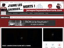 Tablet Screenshot of jeneportepasdefourrure.com